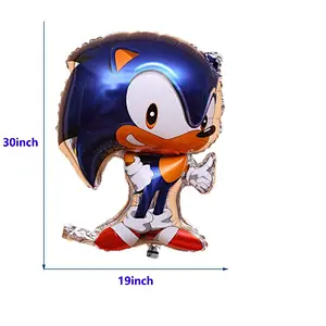 wholesale cartoon character sonic foil helium balloon set for kids birthday kids toy party supplies hot sell new