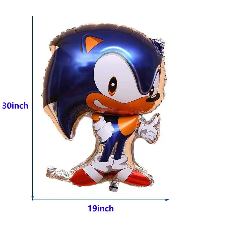 wholesale cartoon character sonic foil helium balloon set for kids birthday kids toy party supplies hot sell new