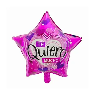 18inch Spanish TE AMO Foil Balloons Mother's Day Heart Helium Globos Wedding Decor Valentines Day Supplies Gift Baloes