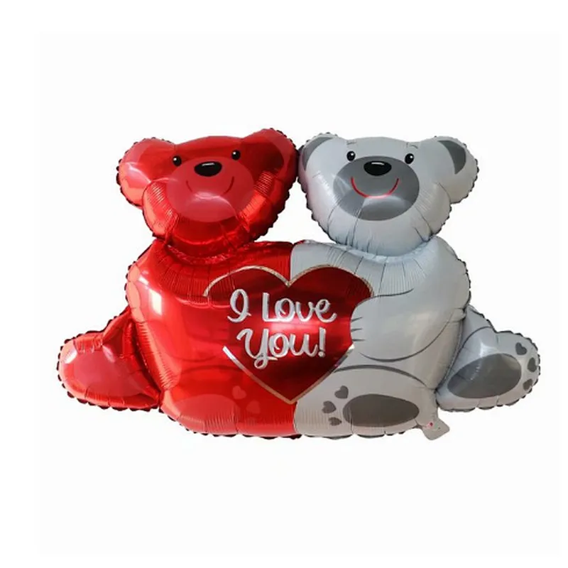 Whosale Multiple Style Weeding Decoration Foil Balloons Red Heart Love Letter Lip Inflatable Aluminum Film Balloon For Happy Valentines Day Bride Shower Decoration