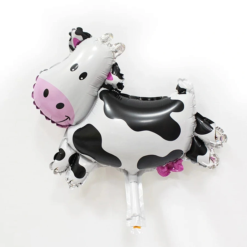 wholesale mini size animal  foil balloons for  Birthday Party Decorations Kids inflate Zebra cow lion tiger monkey foil balloons