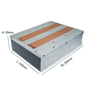 Hot selling heat pipe and skiving fins 200mm wide aluminum fins heatsink