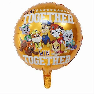 Paw petrol cartoon print kids toy foil balloon high quality round shape chinese balloonHot sale products