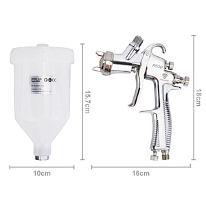 Rongpeng R500 LVLP Spray Gun 600cc Cup Gravity Airbrush For Finish Painting