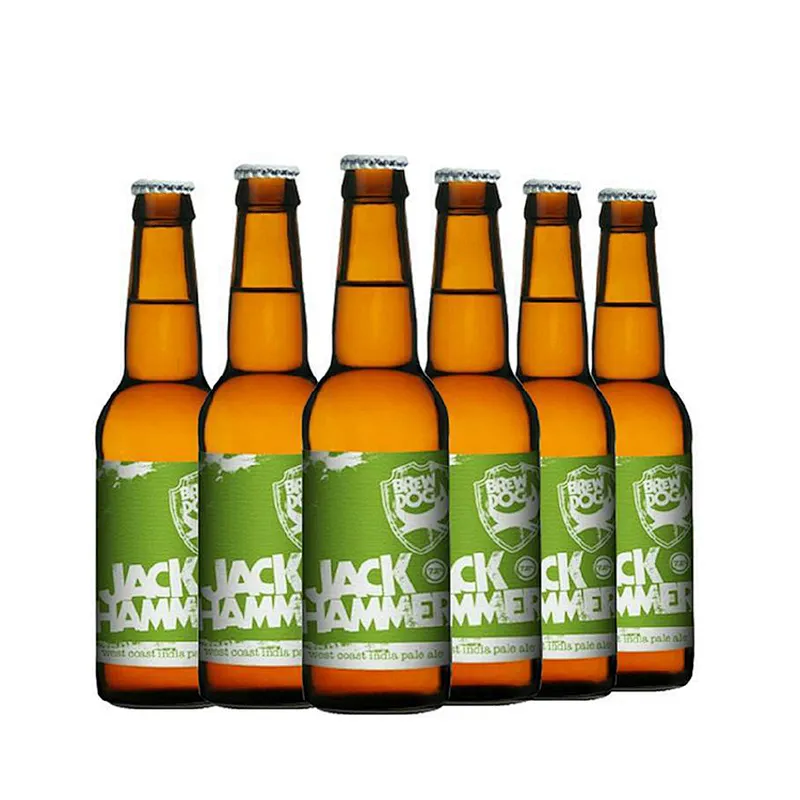 Engraving 330ml lead free glass cheap empty clear beer bottle