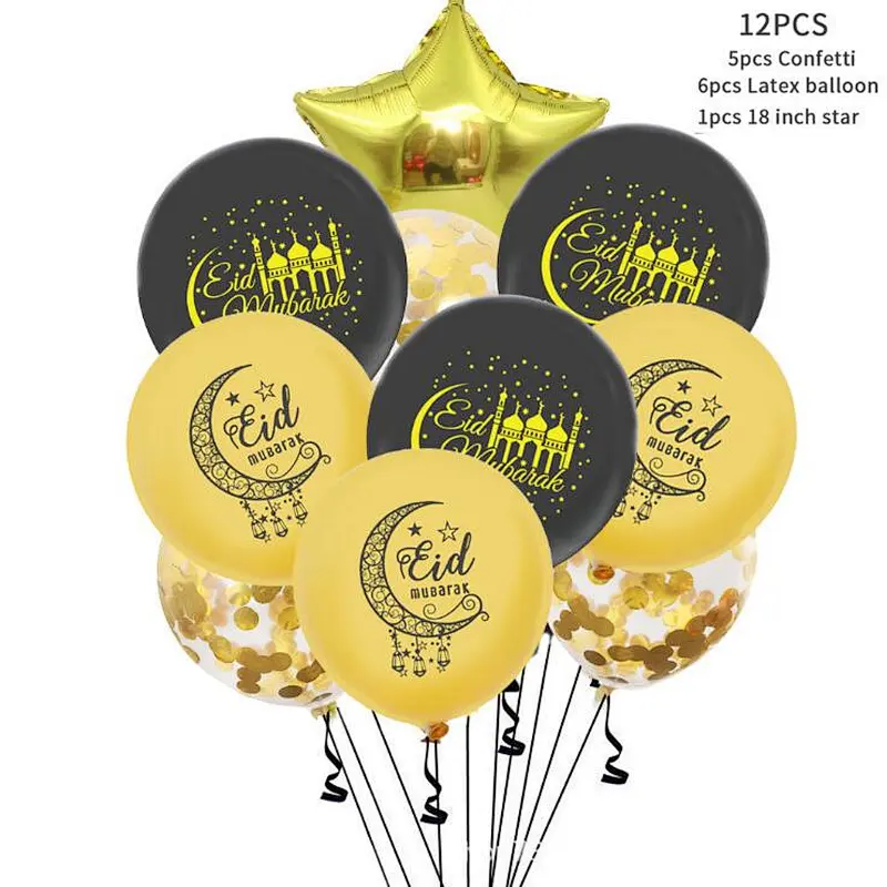 2021 Muslim Festival Decoration Ramadan supplies accessories laetx balloon bouquet helium Eid Mubarak Balloons set