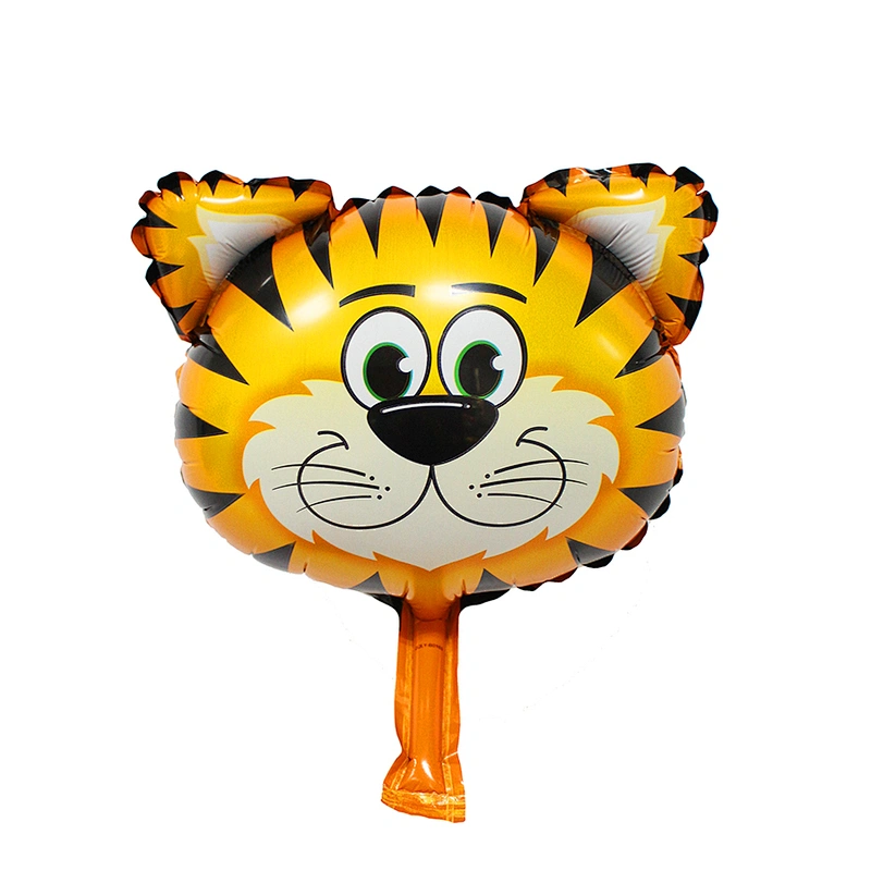 wholesale mini size animal  foil balloons for  Birthday Party Decorations Kids inflate Zebra cow lion tiger monkey foil balloons