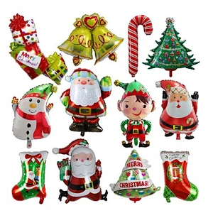 Christmas Foil Balloons Christmas Tree Christmas Socks Snowman Santa Claus Balloon Merry Christmas Party Decoration Globos