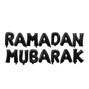 16Inch Letter Foil Balloons Eid Mubarak Decor Mubarak Ramadan Letter Balloons Happy Eid Banners Decoration