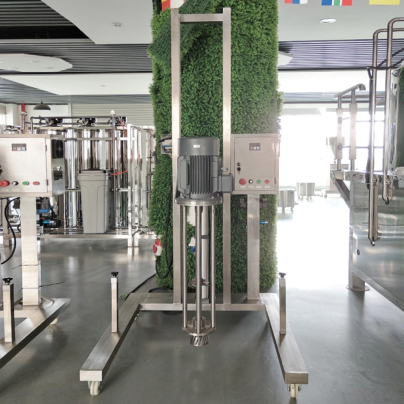 Movable Pneumatic Lifting Homogenizer Mixing Machine Small High Shear Homogenizer Machine for Small Business Machine