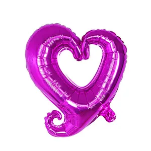 2021 New 18 inch Hook Love Heart Foil Balloons Decorative Mylar Balloons for Engagement Wedding Party Decorations