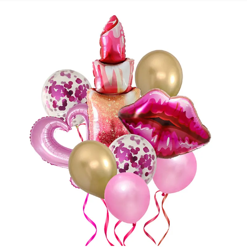 Wholesale Lips Shape and Lipstick Balloon Set Wedding Valentine's Day Party Decoration Balloons