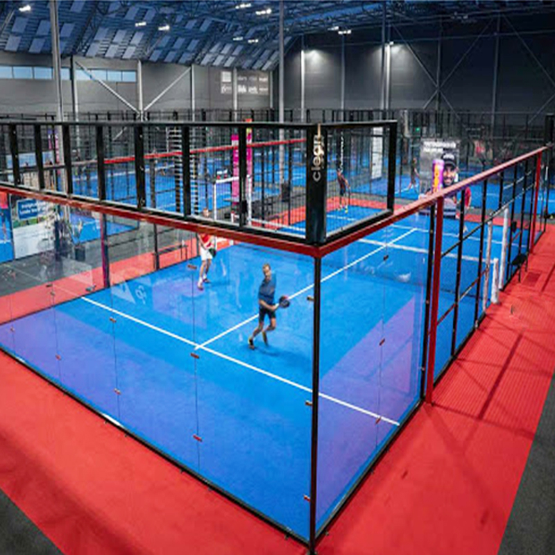 Campo da paddle tennis in vetro di sicurezza temperato trasparente da 10 mm