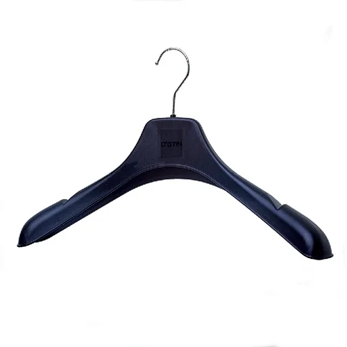 Fashion Black Plastic Jacket Hanger with Metal Hook (46cm)