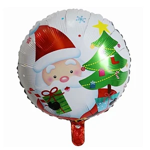 18 inch round christmas decoration helium balloon inflatable merry christmas aluminum foil balloon party supplies