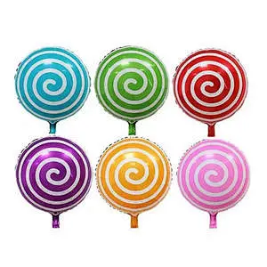 18'' Sweet Candy Lollipop Swirls Peppermint helium Balloons Candy land Party Wedding Party Decor prop Foil Balloon
