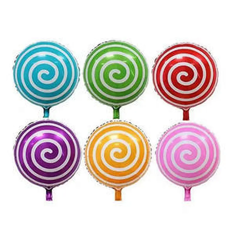 18'' Sweet Candy Lollipop Swirls Peppermint helium Balloons Candy land Party Wedding Party Decor prop Foil Balloon