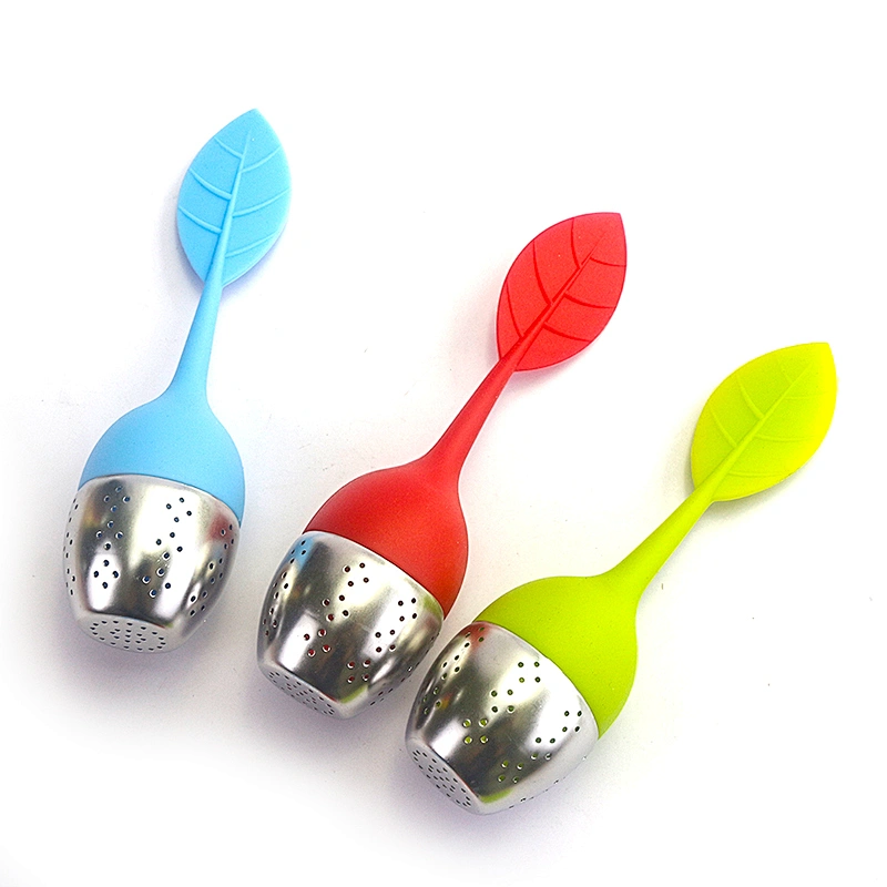 Food grade leaf shape silicone tea infuser