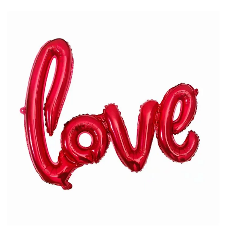Linking Letter Balloons Ligatures LOVE Foil Balloons Wedding Decoration Ballon Romantic Valentine's Day letter Love Globos