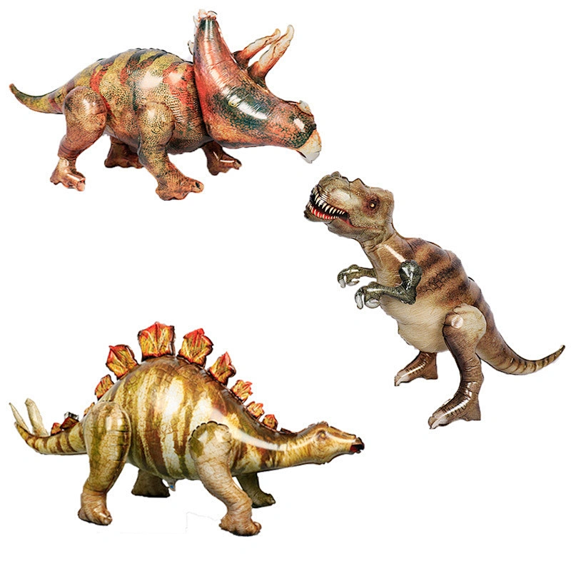 3D Dinosaur Balloon for Birthday Party Decorations Cute Self Standing Dino Aluminium Foil Balloons Inflatable Animal Balloons