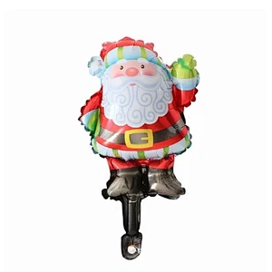 Hot sale mini Christmas decoration cartoon foil balloon Santa Claus Christmas tree socks children toy balloons