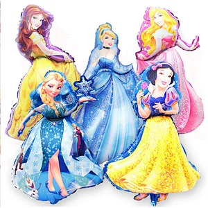 Princess Doll Frozen Helium White snow Foil Cartoon Princess Balloon for Party Birthday Wedding Decoration