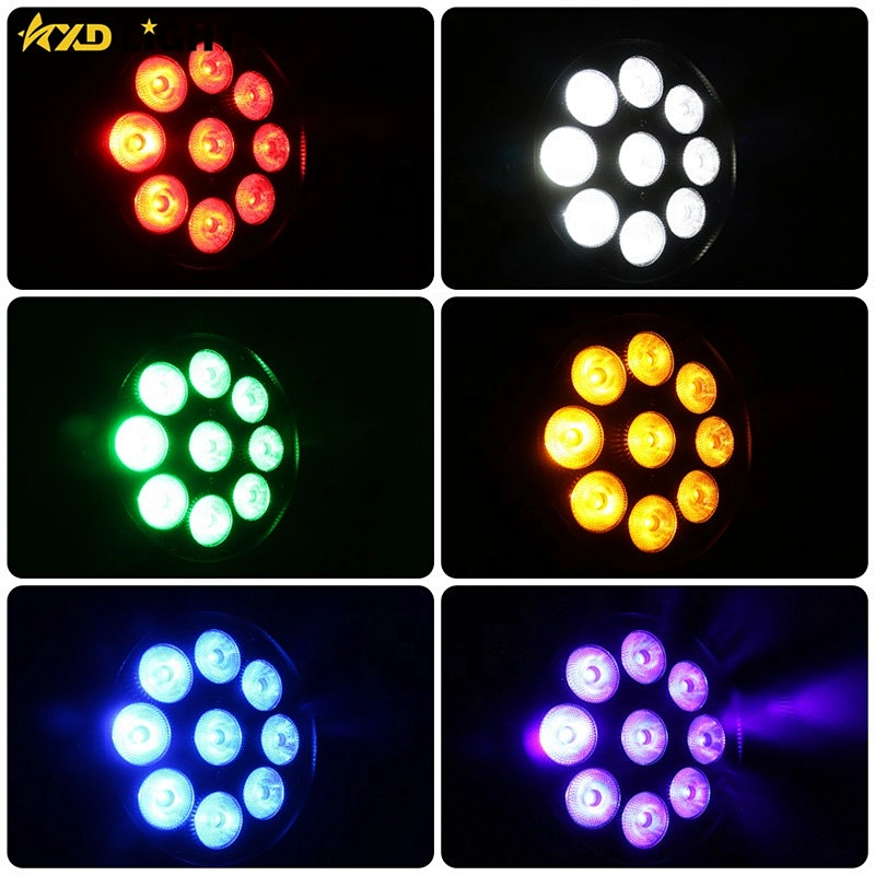 9X18W RGBWA+UV 6IN1 Waterproof IP65 Battery Powered Wireless Par Light Remote Control / Wifi Control