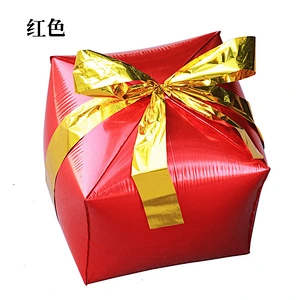 Hot selling box balloon Christmas gift box aluminum foil balloon birthday party decoration aluminum film balloon