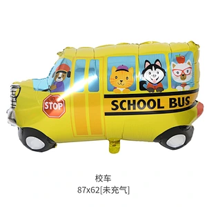 Large Car Balloon Train Police Car Ambulance Foil Ballon Children Toy Birthday Party Decoration Balloons