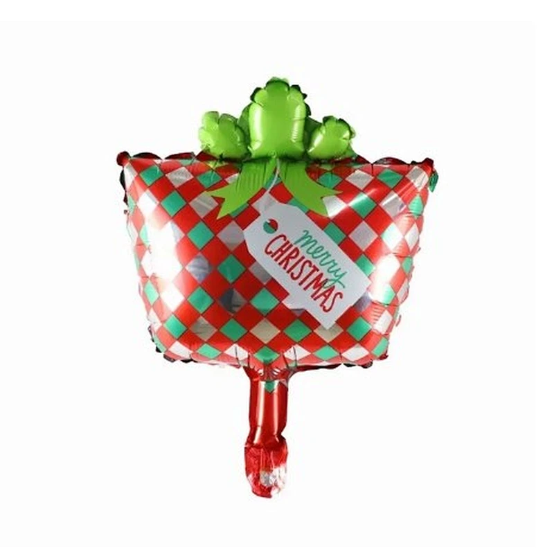 Hot sale mini Christmas decoration cartoon foil balloon Santa Claus Christmas tree socks children toy balloons