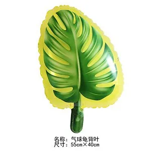 Coconut Palm Tree Foil Balloons green Leaves Shaped Foil Balloons for Hawaiian Luau Party Summer Theme Decoration globos