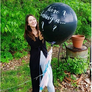 36 Inch Black Gender Reveal Balloon Boy or Girl Gender Reveal Party Latex Balloons Baby Decorations Confetti Balloon Supplies