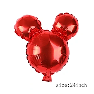 24 Inch Mickey Mouse Cartoon Head Foil Balloon Inflatable Balloons For Cartoon Theme Birthday Party Decoration Toys Gifts