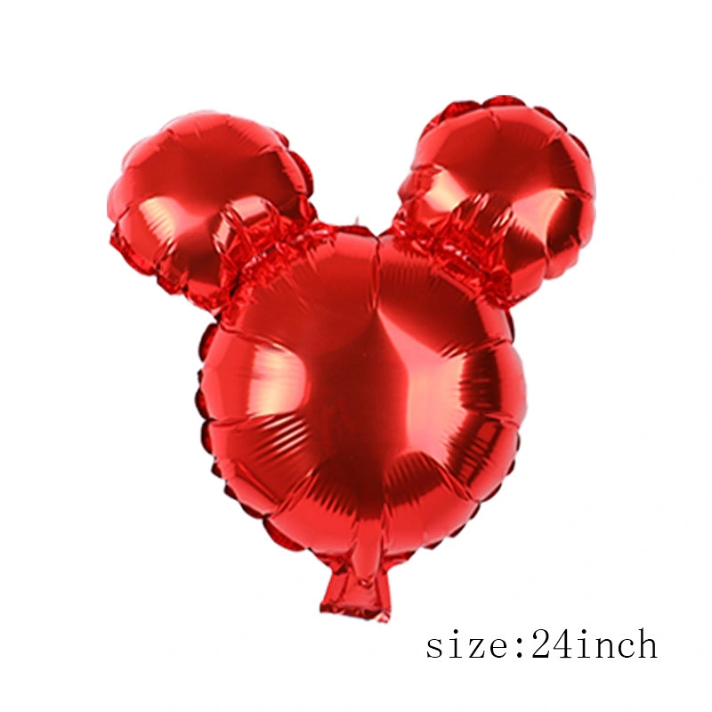 24 Inch Mickey Mouse Cartoon Head Foil Balloon Inflatable Balloons For Cartoon Theme Birthday Party Decoration Toys Gifts