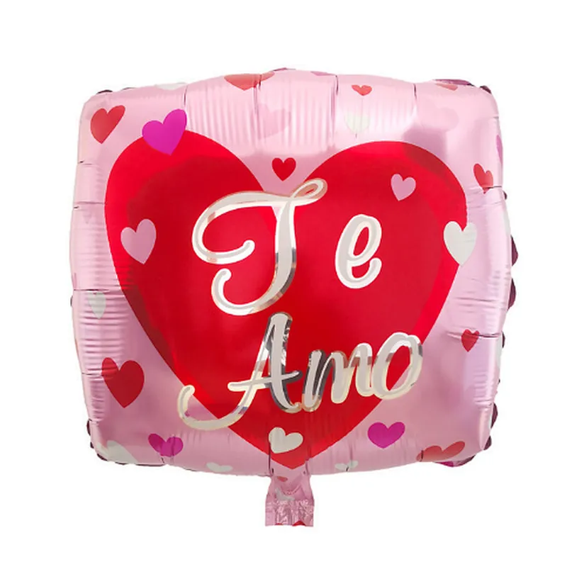 18inch Spanish TE AMO Foil Balloons Mother's Day Heart Helium Globos Wedding Decor Valentines Day Supplies Gift Baloes