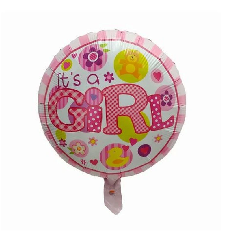 18inch Baby Shower Round Foil Balloons Princess Boy or Girl Birthday Party Decor golobs Supplies baby 1st Helium balloon