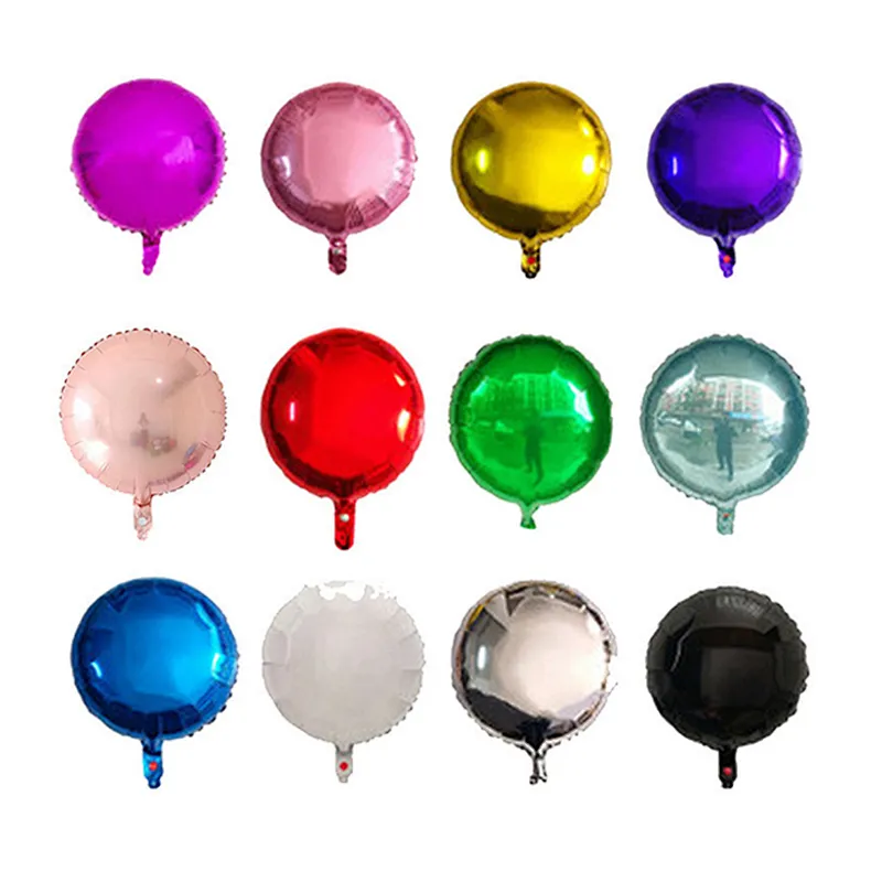 18inch pure soild color round helium aluminum foil balloon Valentine's Day wedding birthday party globos decoration