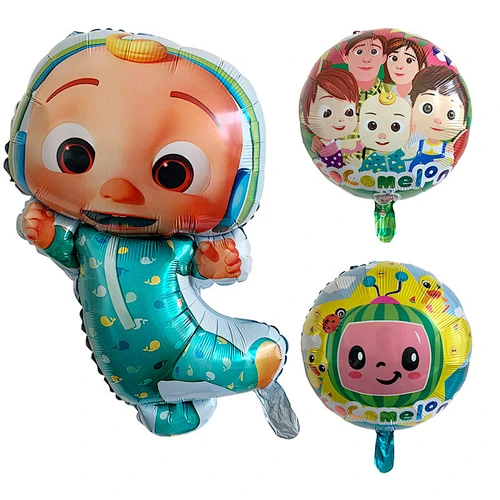 Cocomelon cartoon foil balloon birthday party decoration cocomelon balloons