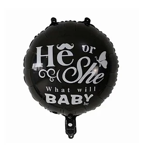18inch Baby Shower Round Foil Balloons Princess Boy or Girl Birthday Party Decor golobs Supplies baby 1st Helium balloon