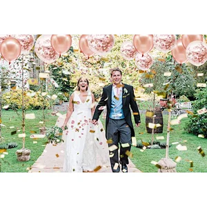50 pack 12 inch Rose Gold Confetti Latex Balloons Bouquet Birthday Balloons Party Wedding Bridal Shower Decorations