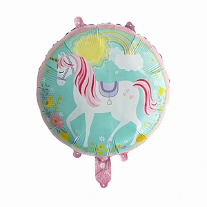 18inch Unicorn with Flowers Aluminum Foil Balloons Birthday Party Decoration Baby Shower Wedding Balloons Kids Toys Gifts