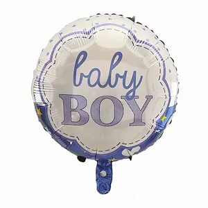 Hot sale 18 inch Baby Boy It's a Girl Foil balloons Round shape helium globos for baby shower birthday party decoration