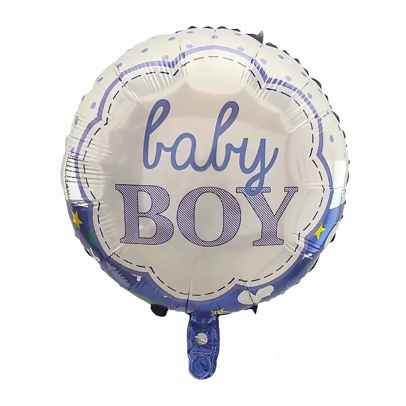 Hot sale 18 inch Baby Boy It's a Girl Foil balloons Round shape helium globos for baby shower birthday party decoration
