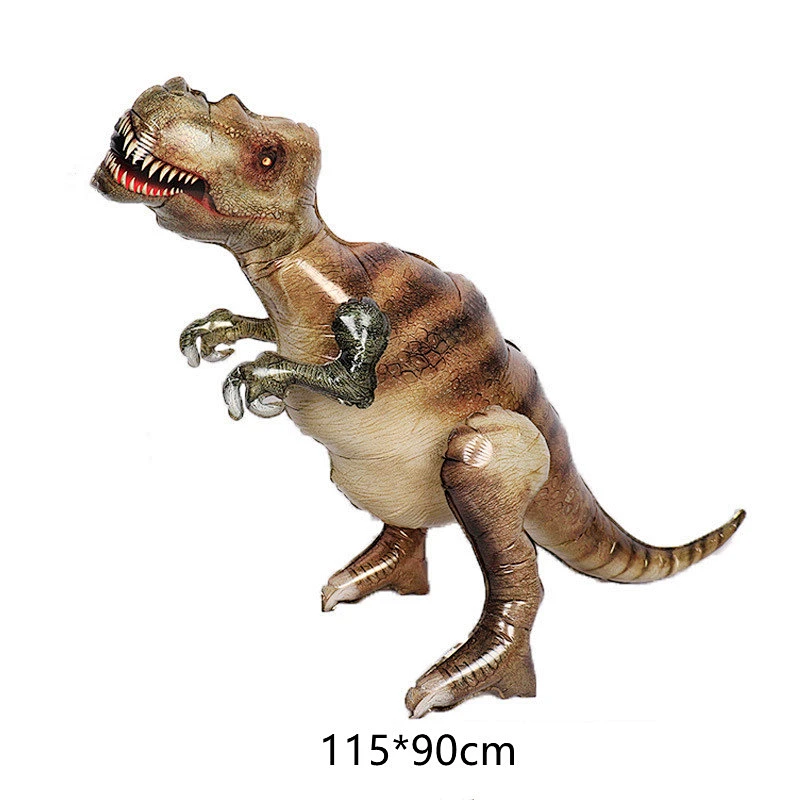 3D Dinosaur Balloon for Birthday Party Decorations Cute Self Standing Dino Aluminium Foil Balloons Inflatable Animal Balloons