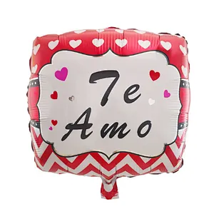 18inch Spanish TE AMO Foil Balloons Mother's Day Heart Helium Globos Wedding Decor Valentines Day Supplies Gift Baloes