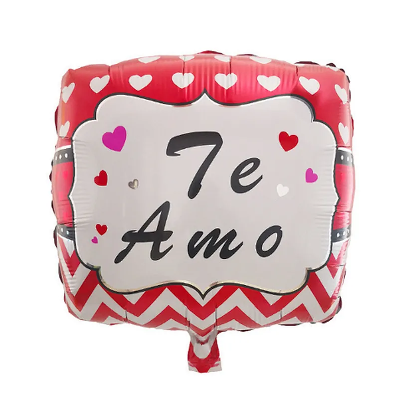 18inch Spanish TE AMO Foil Balloons Mother's Day Heart Helium Globos Wedding Decor Valentines Day Supplies Gift Baloes