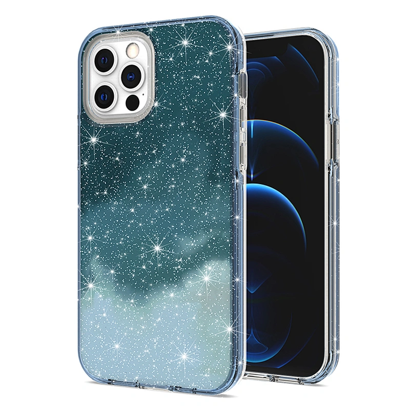 Luxury high relief custom printing glitter cell mobile phone cover case for IPhone 13 Pro Max 12S