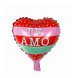 10inch Spanish Balloon I Love You Heart TE AMO Foil Balloons Wedding Birthday Party TEAMO Valentine's Day Globos Supplies