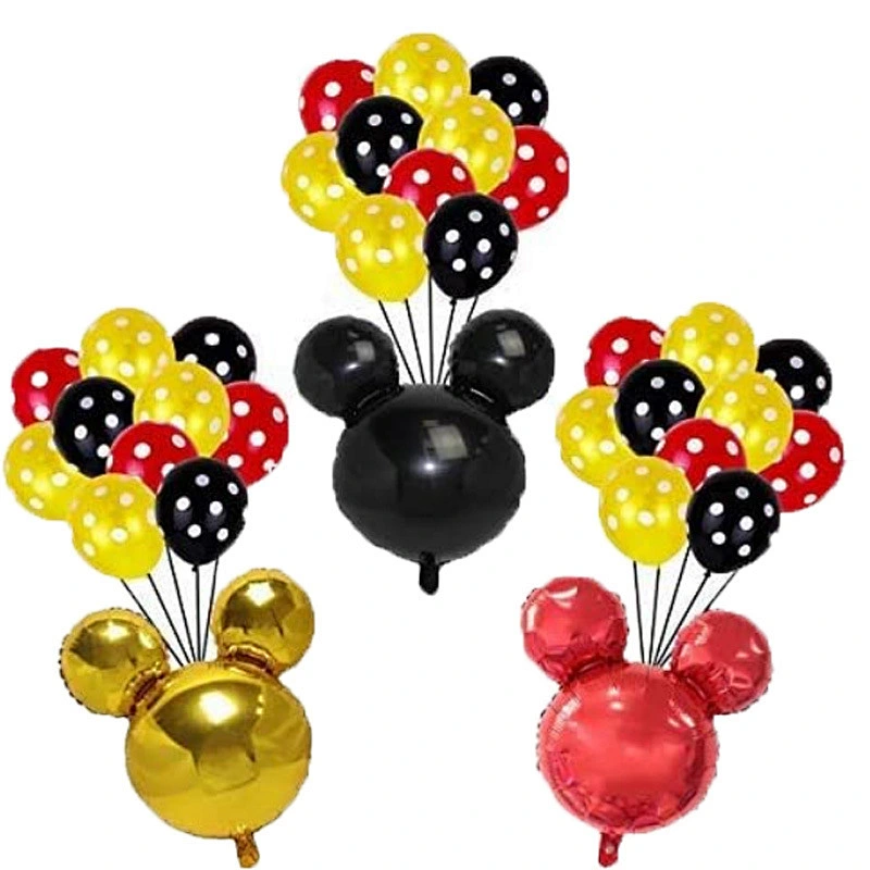 Cartoon 24 Inch Mickey Balloon Set Foil Mickey Balloon Latex Balloon For Baby Children's Birthday Party Decoration Balloon