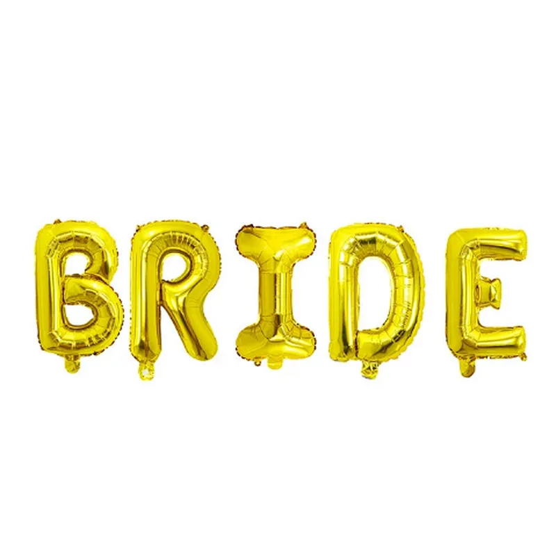 16Inch 32Inch 5Pcs Rose Gold Bride To Be Letter Foil Balloon Wedding Decoration Baby Shower Valentines Day Party Bride Balloon Gift Supplies